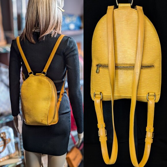 🔥BLOWOUT🔥 LOUIS VUITTON Epi Leather Yellow Mini Backpack - Picture 3 of 16